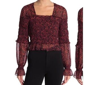 WALTER BAKER Serena Top City Lights red leopard
